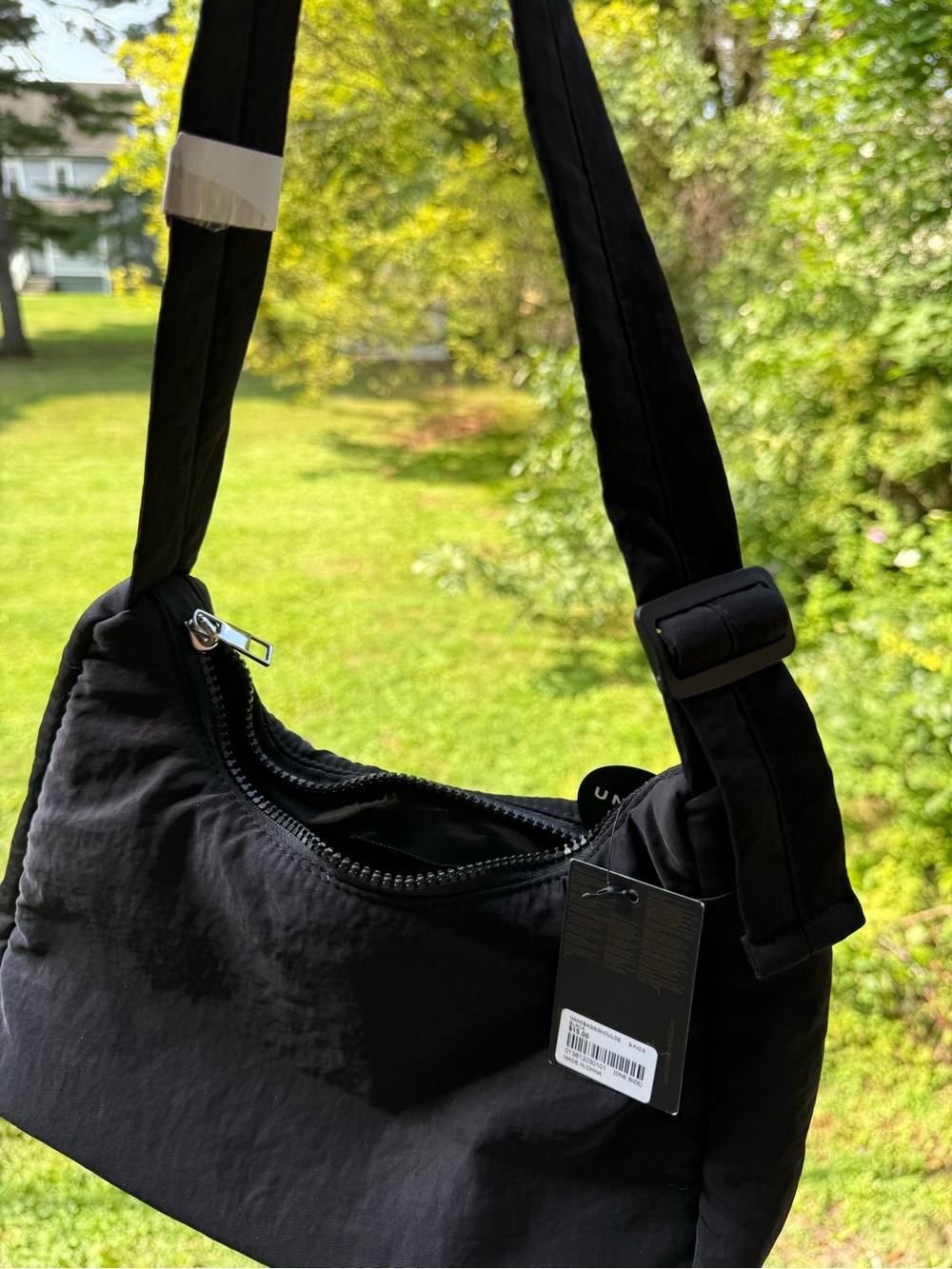 Black Shoulder Bag - Lightweight Crossbody